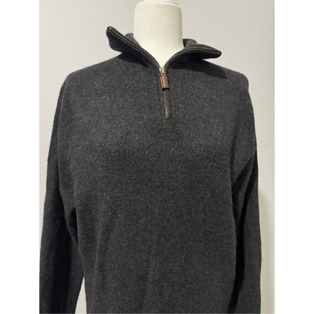 J. Crew charcoal black 100% Lambswool pullover sweater L